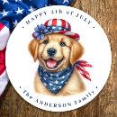 Search for golden puppy stickers Patriotic