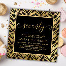 Search for black gold 70th birthday invitations Typography