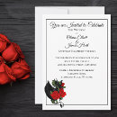 Search for gothic red and black wedding invitations White
