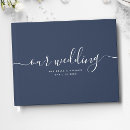 Search for navy blue wedding guest books Simple