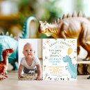 Search for blue dinosaur birthday invitations Baby boy
