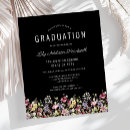 Search for greenery graduation invitations Black