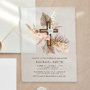 Search for boho floral christening invitations Cross crucifix