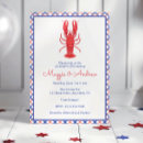 Search for red lobster invitations Watercolor