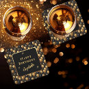 Search for glitter coasters Black and gold