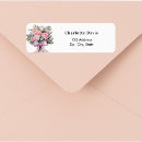 Search for bridal bouquet return address labels Pink