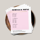 Search for hairdresser price lists Elegant