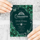 Search for emerald green quinceanera invitations Floral
