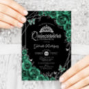 Search for emerald green quinceanera invitations Floral