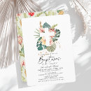 Search for pastel christening invitations Botanical