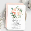 Search for peach christening invitations Elegant