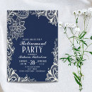 Search for white lace invitations Blue and white