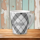 Search for black and white tartan mugs Plaid