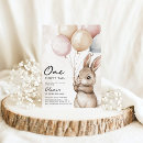Search for balloon 1st birthday invitations Bunny