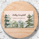 Search for pine tree business cards Watercolor