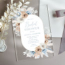 Search for clear bridal shower invitations Floral