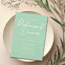 Search for mint rehearsal dinner invitations Elegant