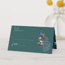 Search for peacock place cards Rustic