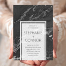 Search for black marble wedding invitations Typography