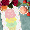 Search for triple birthday invitations Ice cream