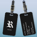 Search for gothic luggage tags Typography