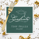 Search for dark forest green napkins Graduation party
