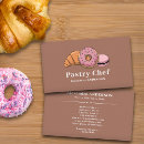 Search for donut shop business cards Pastry chef