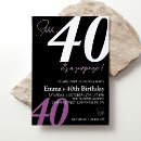 Search for purple white birthday invitations Black and white