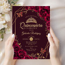 Search for gold quinceanera invitations Floral