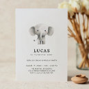Search for elephant 1st birthday invitations Boy