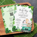 Search for jungle baby shower invitations Lion elephant zebra giraffe