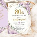 Search for female 80th birthday invitations For her