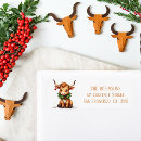 Search for holly and pine return address labels Watercolor