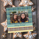 Search for monogrammed christmas cards Tartan