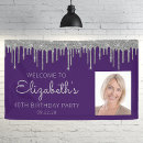 Search for purple and silver banners Welcome