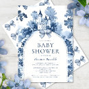 Search for french baby shower invitations Dusty blue