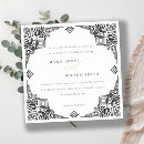 Search for great gatsby wedding invitations Black and white