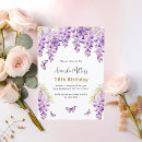 Search for wisteria birthday invitations Butterflies
