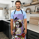 Search for sugar skull aprons Purple