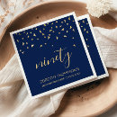 Search for 90th birthday napkins Navy blue