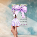 Search for purple dress birthday invitations Lavender