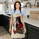 Search for vintage victorian aprons Red