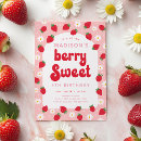 Search for berry sweet birthday invitations Strawberry party