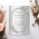 Search for winter greenery wedding invitations Sage green