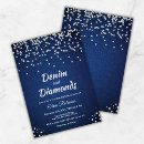 Search for diamond and pearls birthday invitations Denim and diamonds