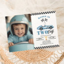 Search for blue race car invitations Racing