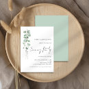 Search for greenery evening wedding invitations Eucalyptus