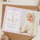 Search for photo frame girls birthday invitations Pink bow