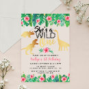 Search for gold dinosaur invitations Jungle