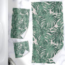 Search for green leaves bath towels Monstera